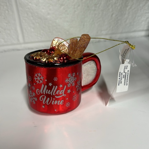 *NEW* BLOOMINGDALES EXCLUSIVE MULLED WINE GLASS CHRISTMAS ORNAMENT - Picture 2 of 7